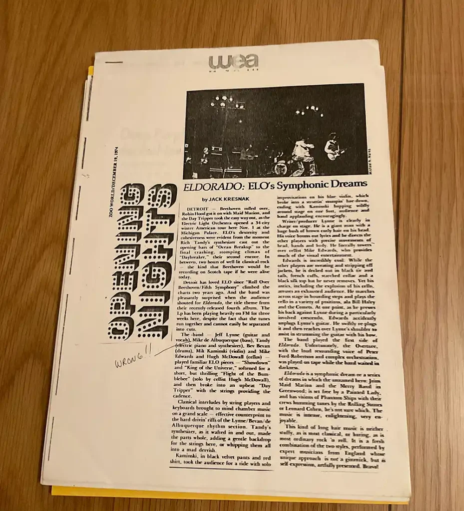 eldorado tour 1978